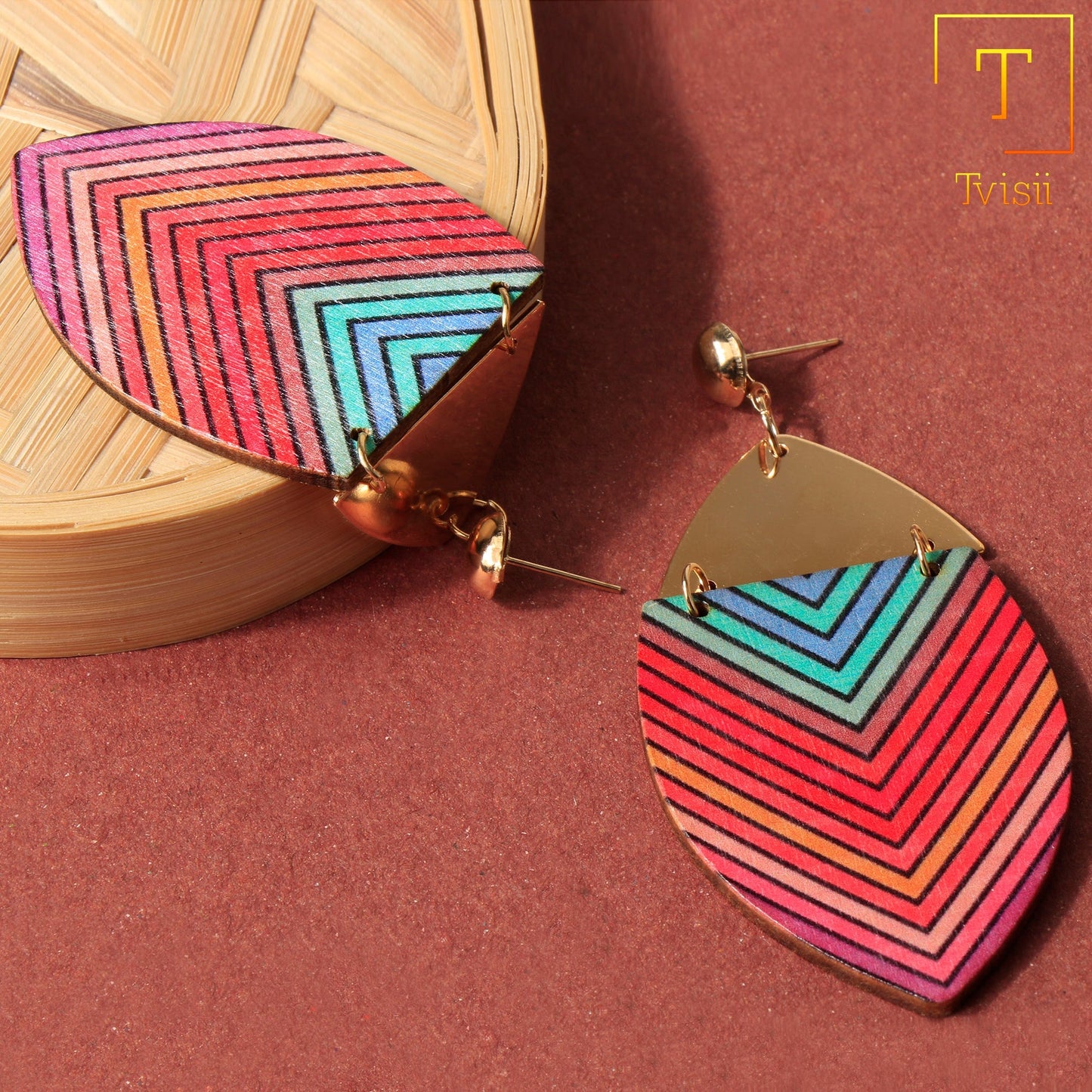 Color Charm- Colourful Patterned dangler Earrings