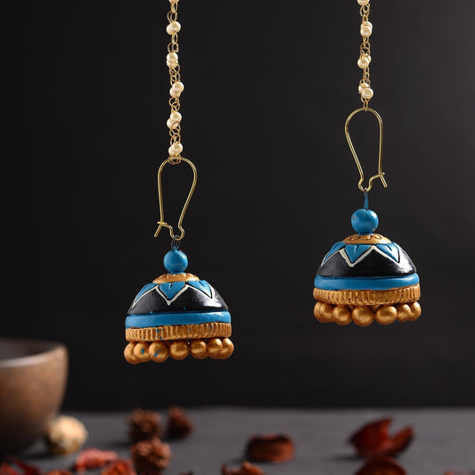 Suryamitti- Handcrafted Clay Jhumki Earrings