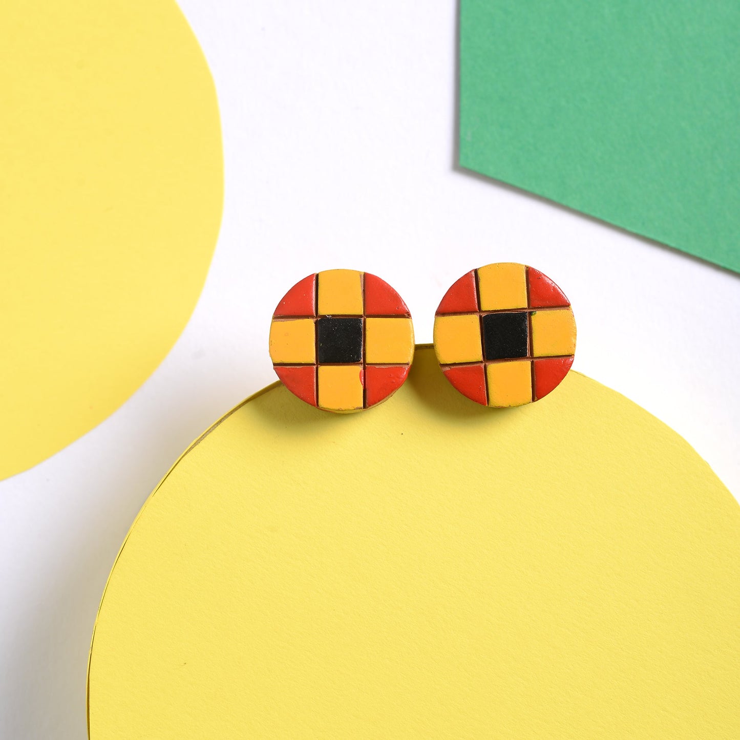 Aira- Handcrafted Clay Stud Earrings