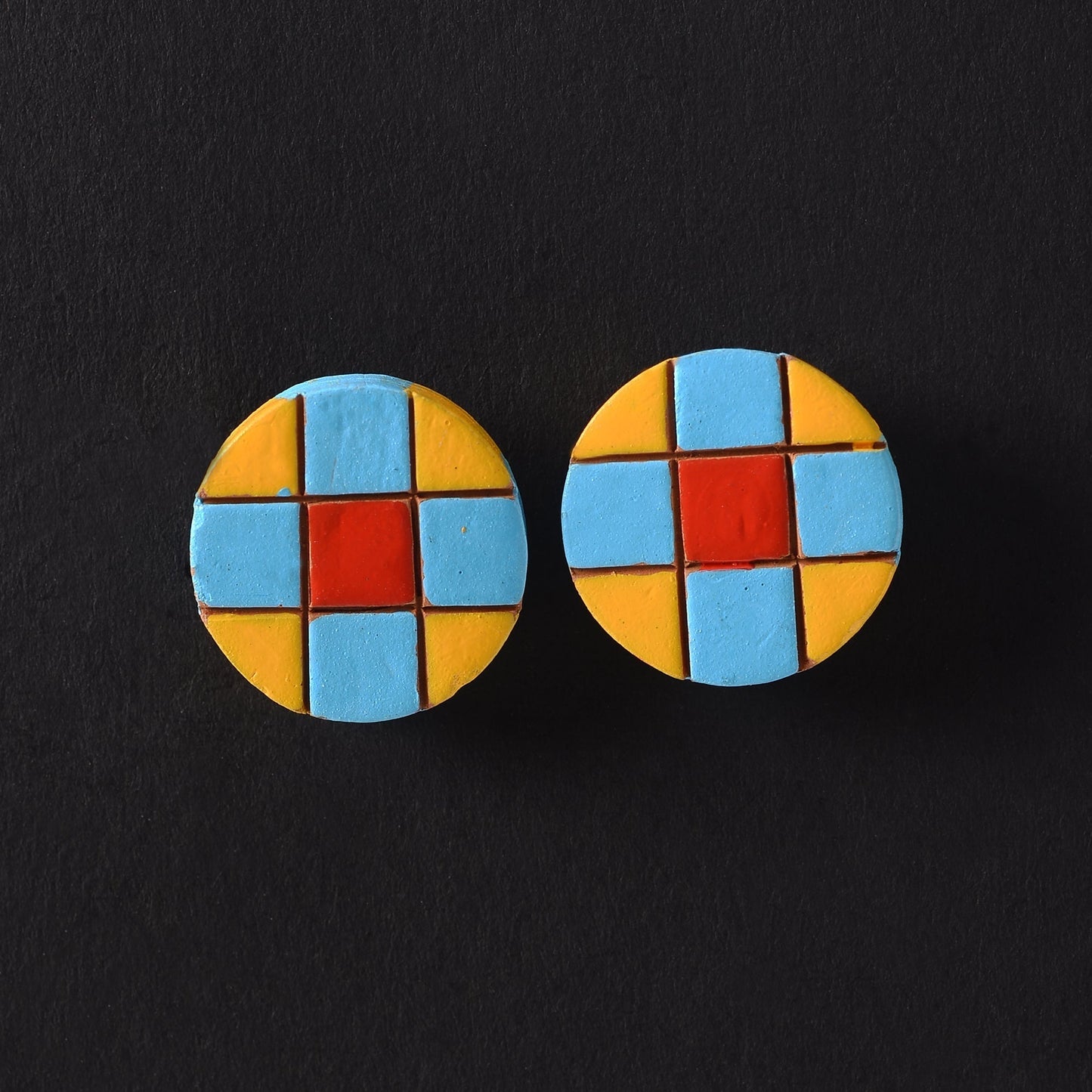 Mogra- Handcrafted Clay Stud Earrings