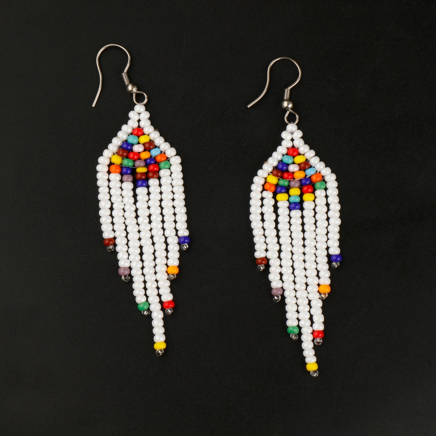 Golden Bead- Beaded dangler earrings