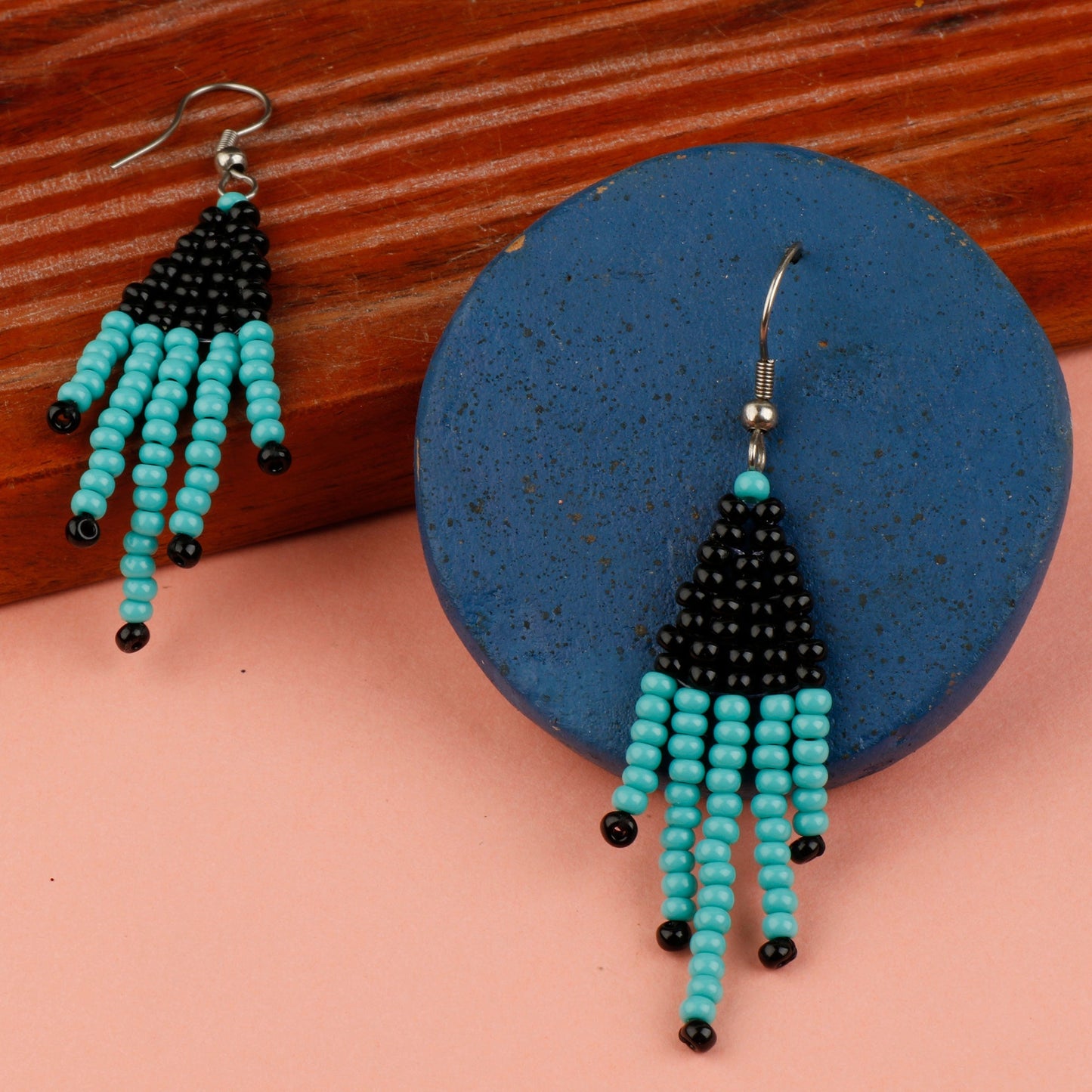 Boho Bead- Beaded dangler earrings