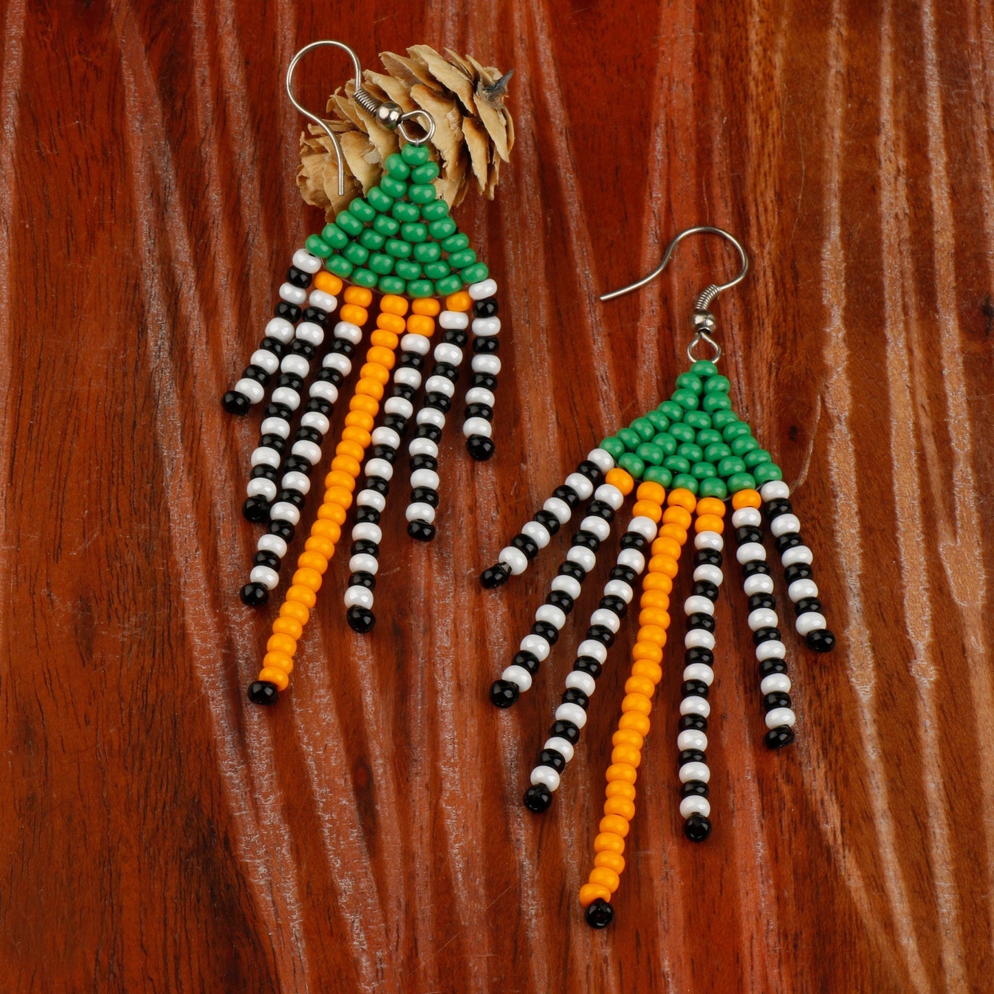 Dew Thread- Beaded dangler earrings