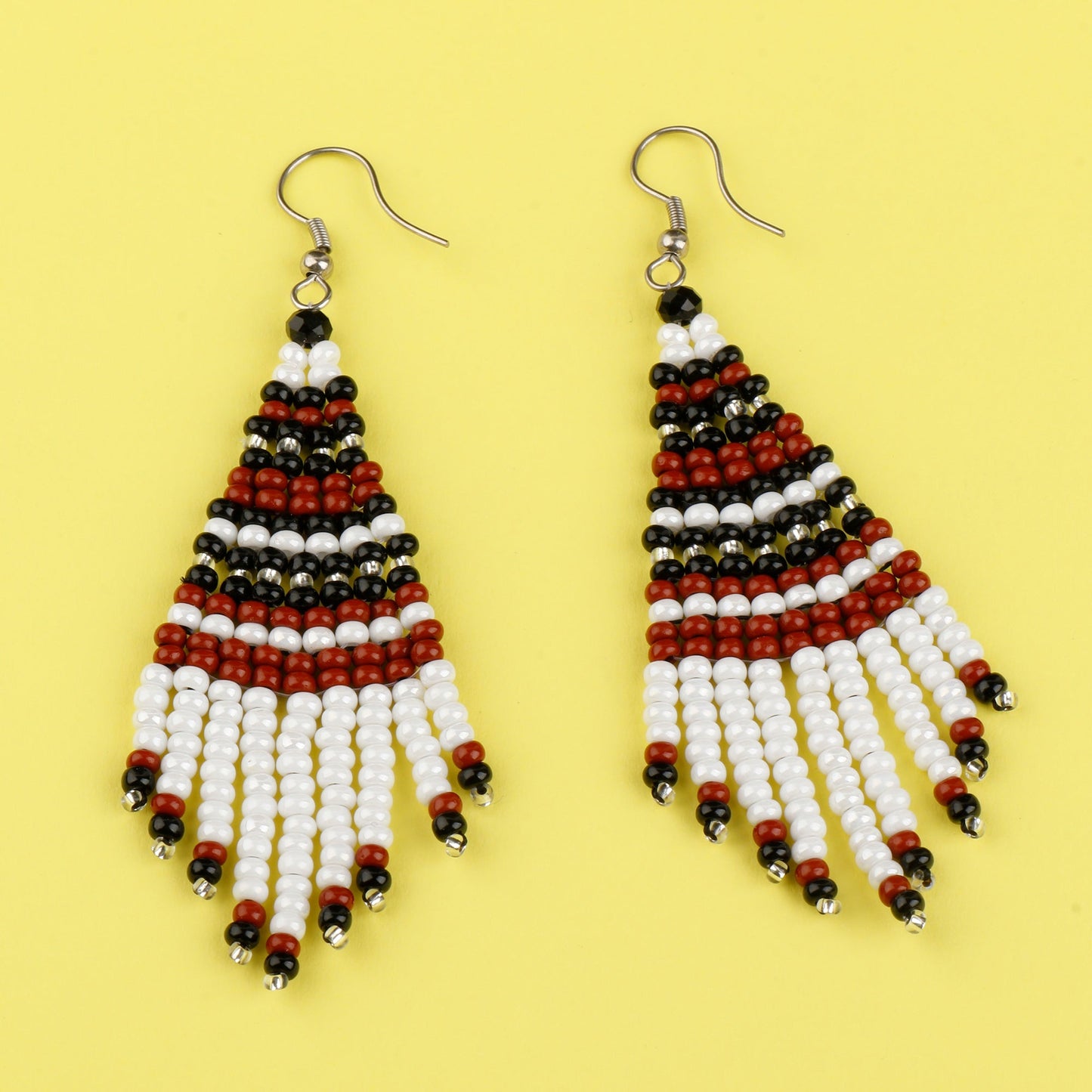 Color Verse- Beaded strand dangler earrings