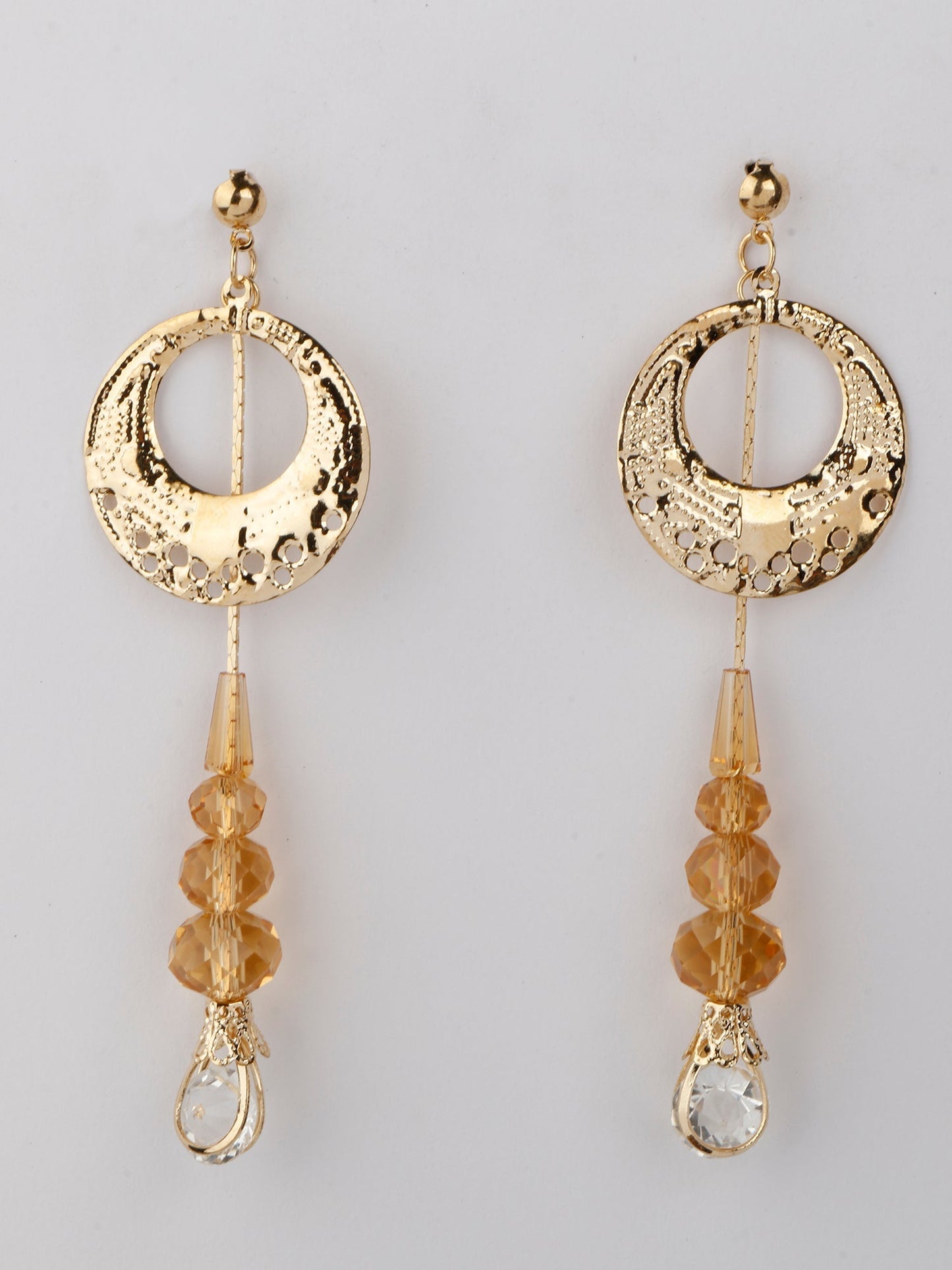 Golden Drift- Metallic Dangler earrings