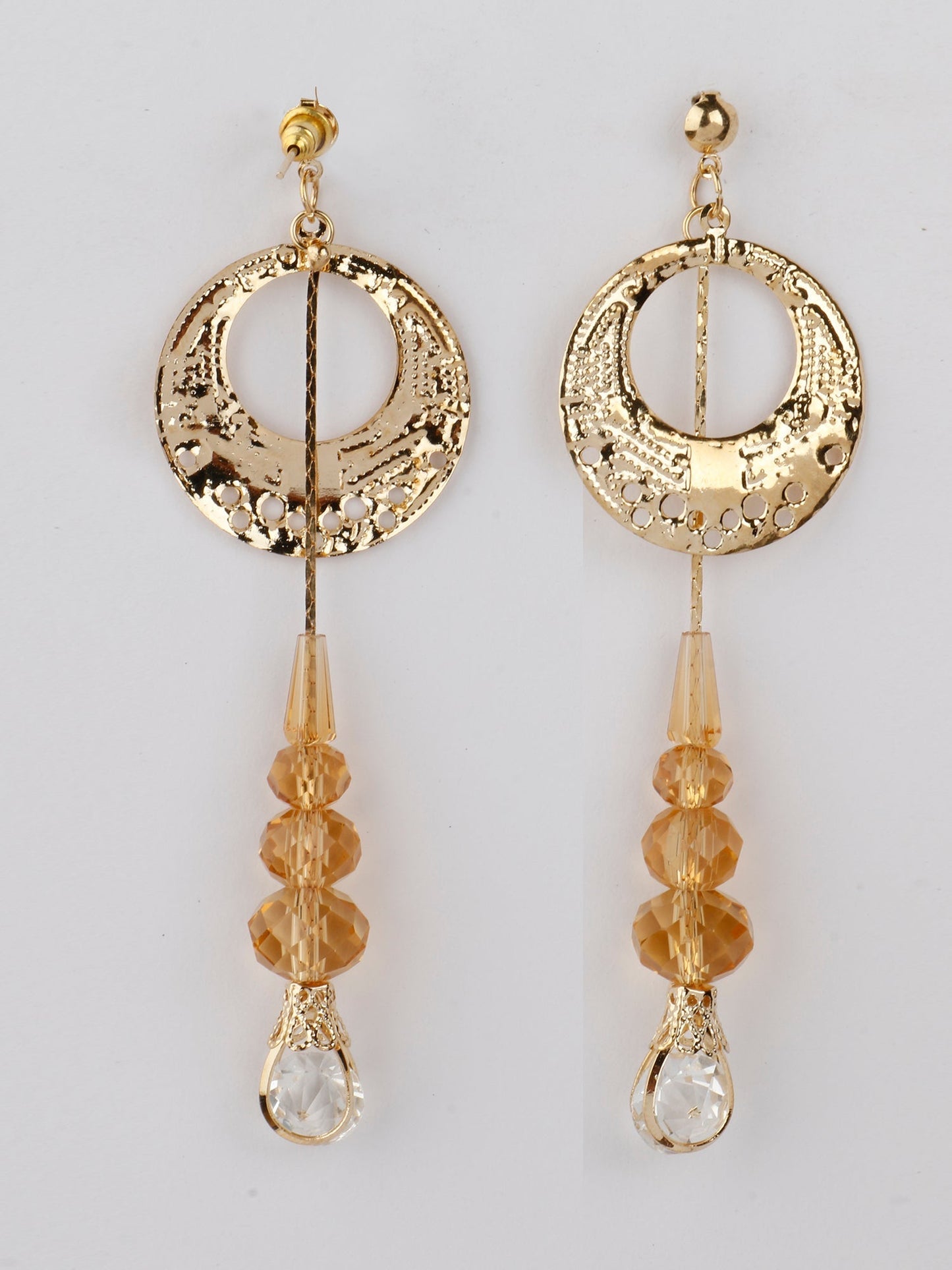 Golden Drift- Metallic Dangler earrings
