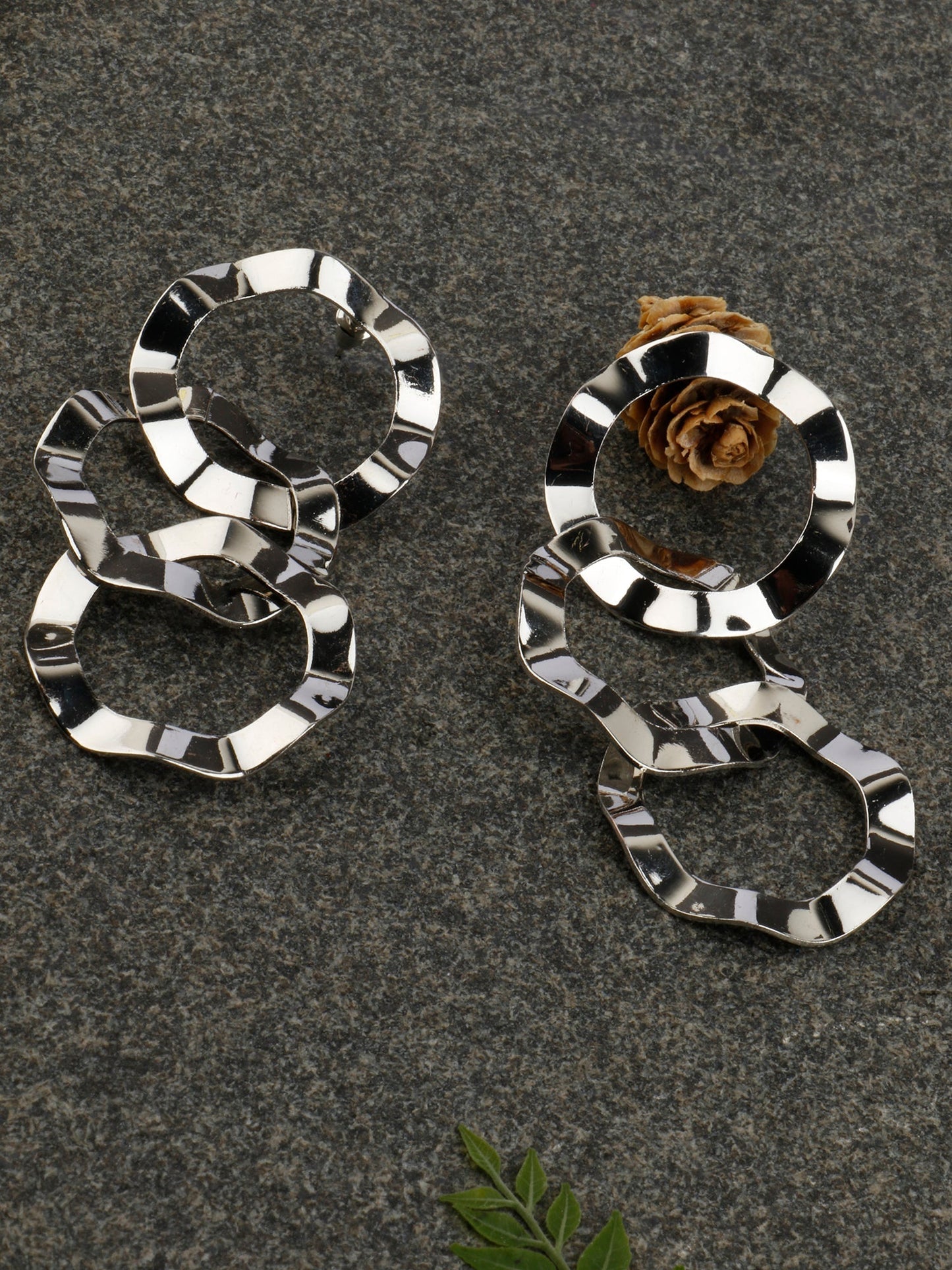 Shiny Loop- Sparkling Dangler Earrings