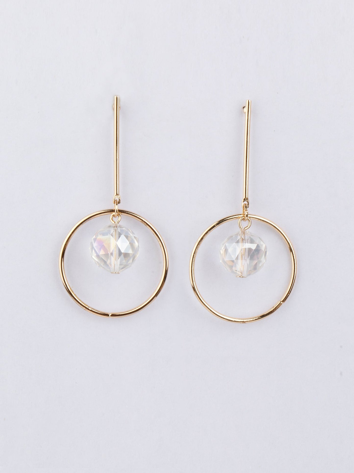 Light Thread- Stone studded Dangler earrings
