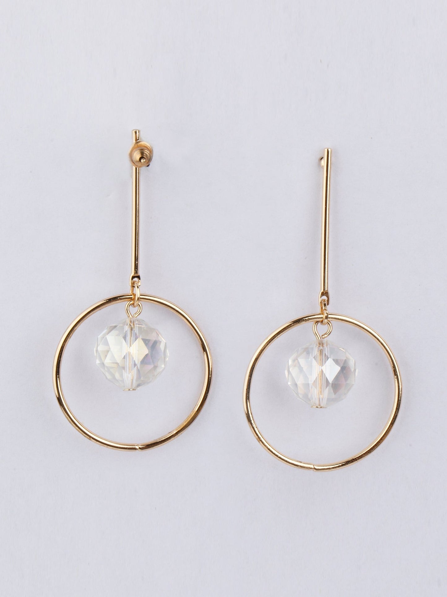Light Thread- Stone studded Dangler earrings