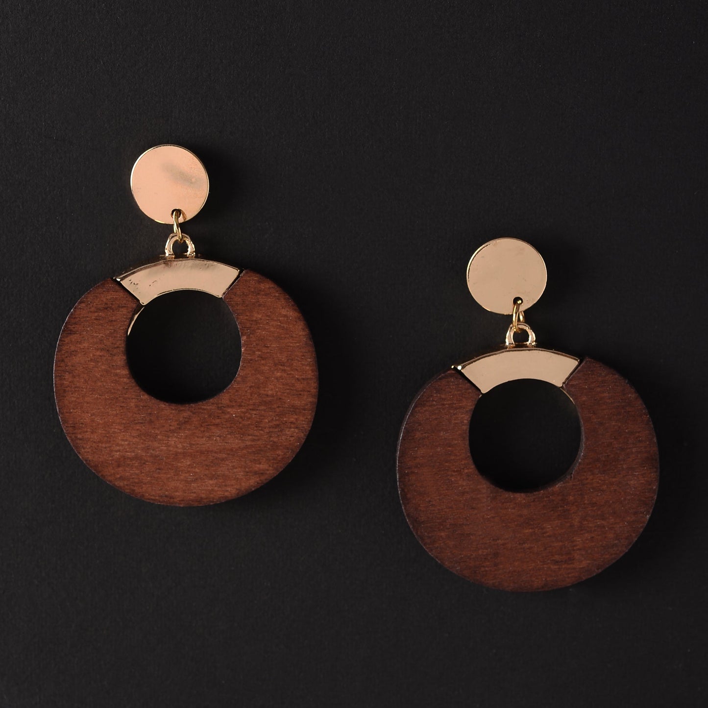 Boho Beat- Wooden dangler earrings