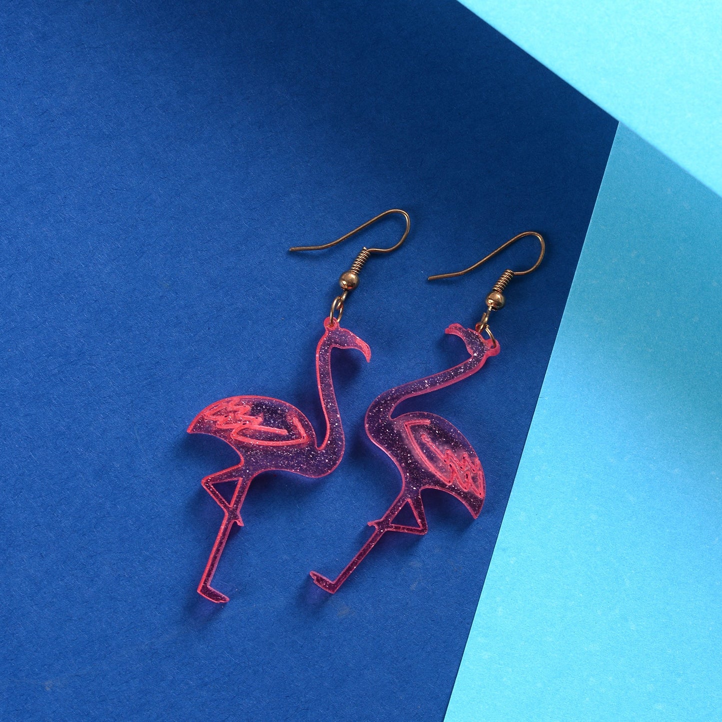 Soft Wing- Flamingo shaped dangler earrings