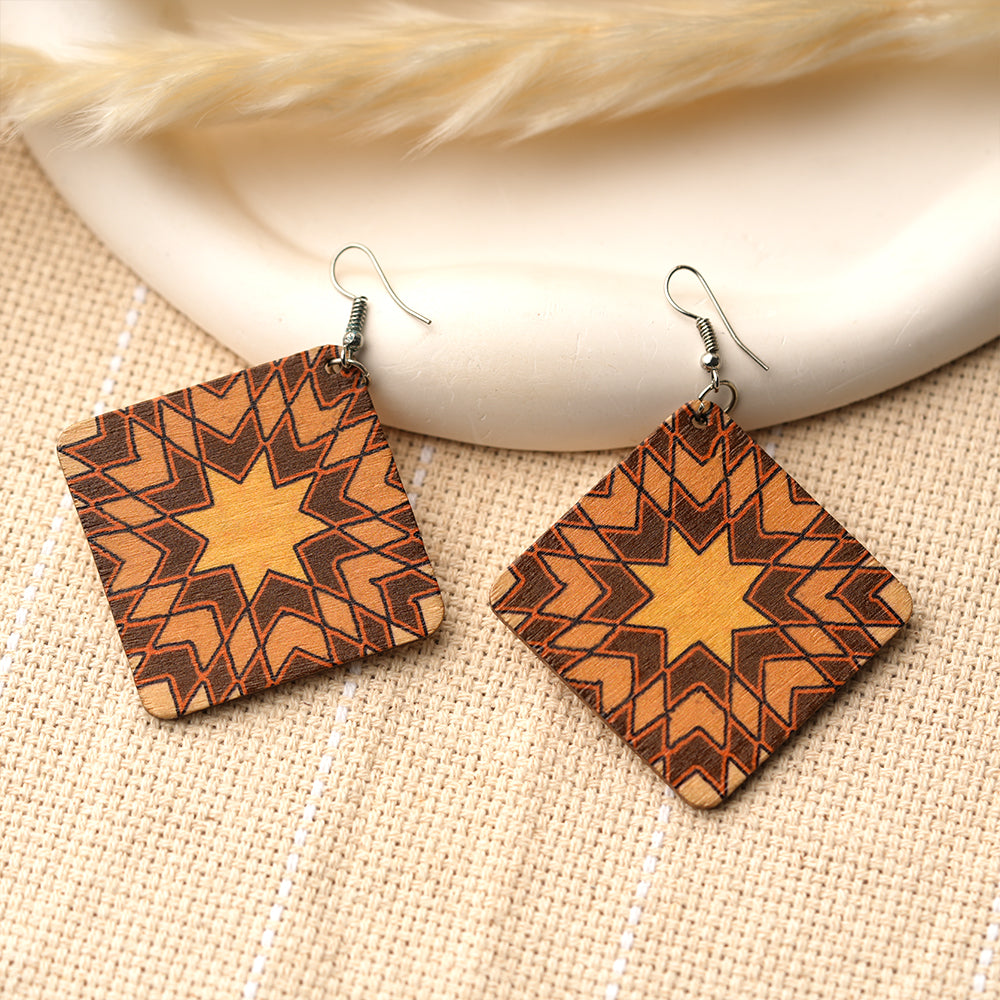 Amber Bloom- Colorful dangler earrings