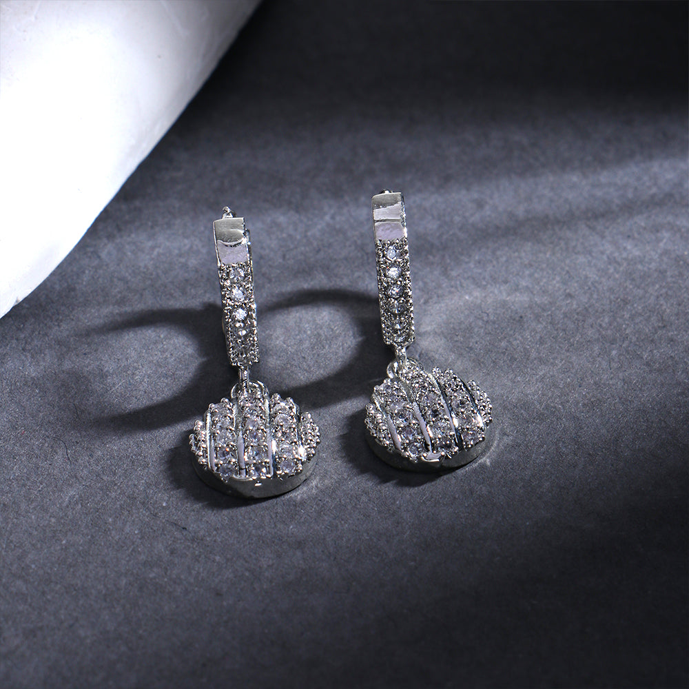 Selene Form- Stone studded dangler earrings