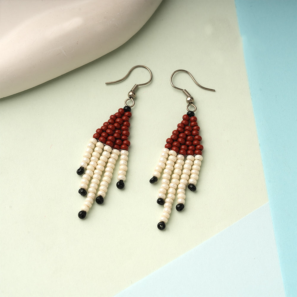 Boho Bead- Beaded dangler earrings