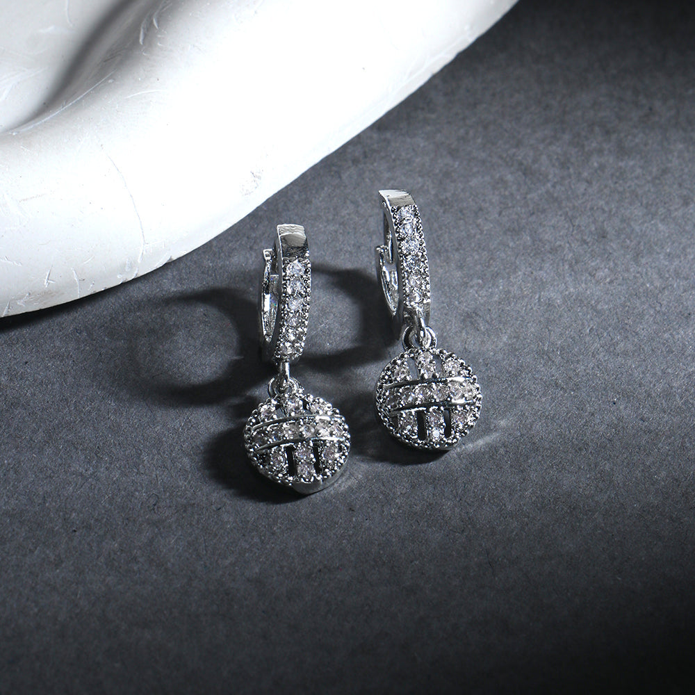 Elara- Stone studded dangler earrings