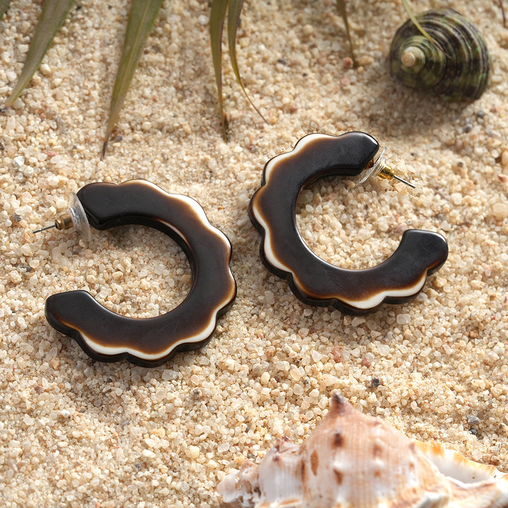WildFlower- Wooden Stud Earrings