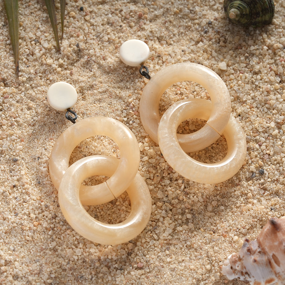 Ivory Link Earrings- Dangler Earrings