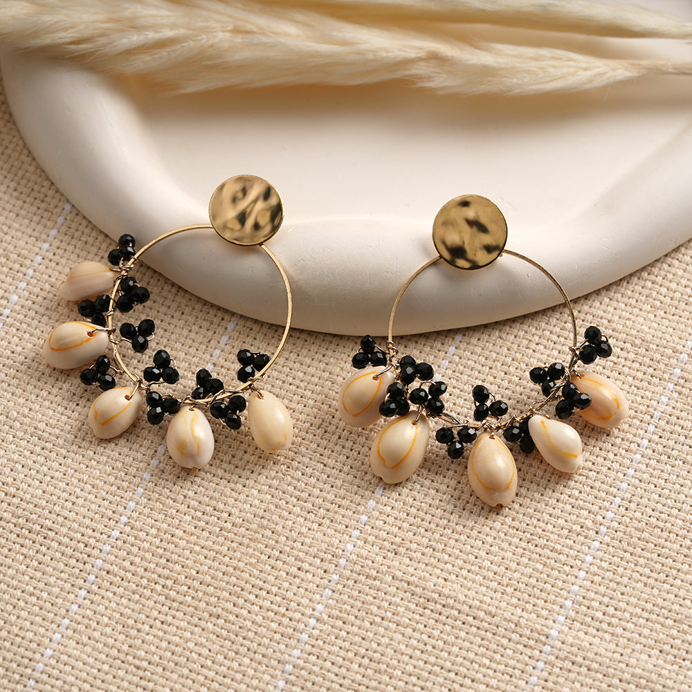 Bare Glow- Hanging pearl dangler earrings