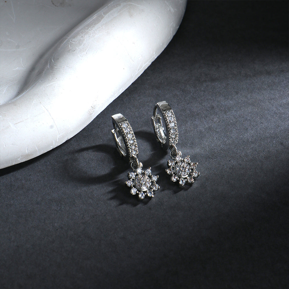 Solea- Stone studded dangler earrings