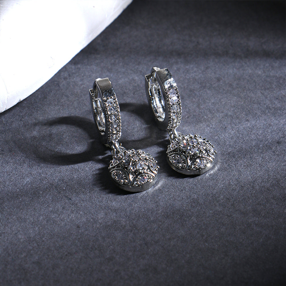 Astrae- Stone studded dangler earrings