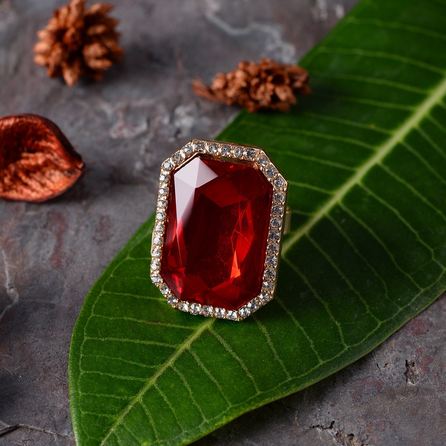 Auric Glow- Stone studded ring