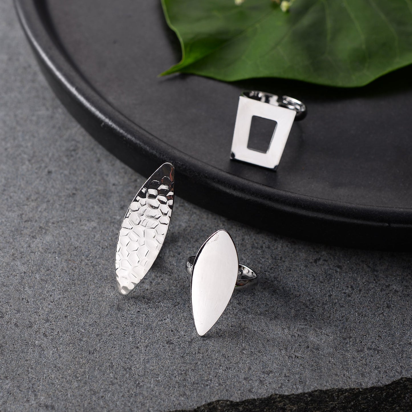 Celeste Shine- Pair of silver rings