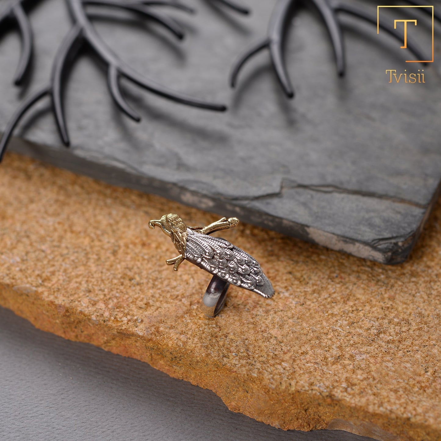 Moratara- Silver oxidised ring