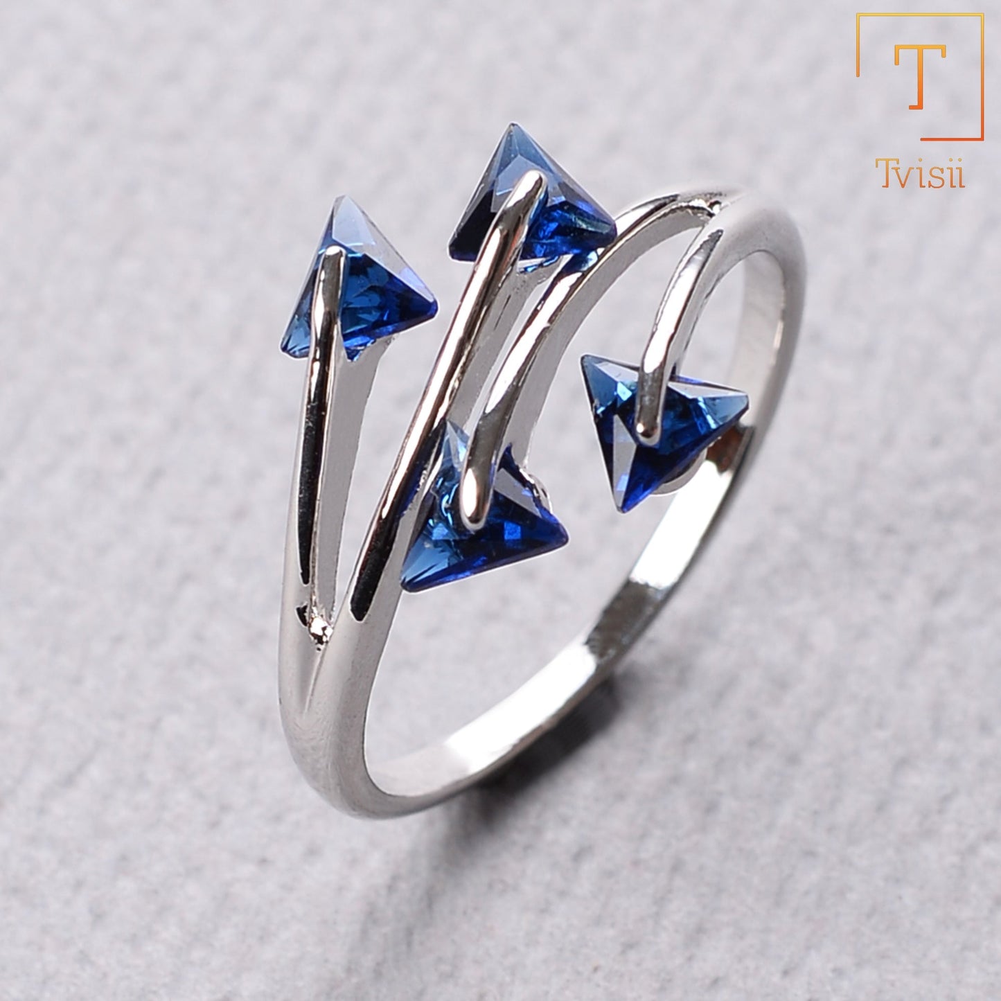 Subtle Radiance- Stone studded metal ring