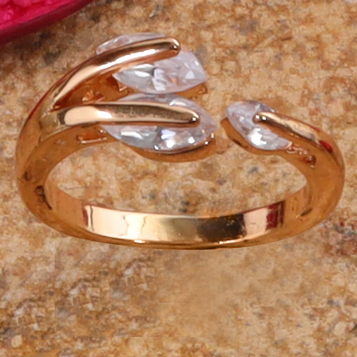 Astriona- Stone studded Rosegold Fancy Rings