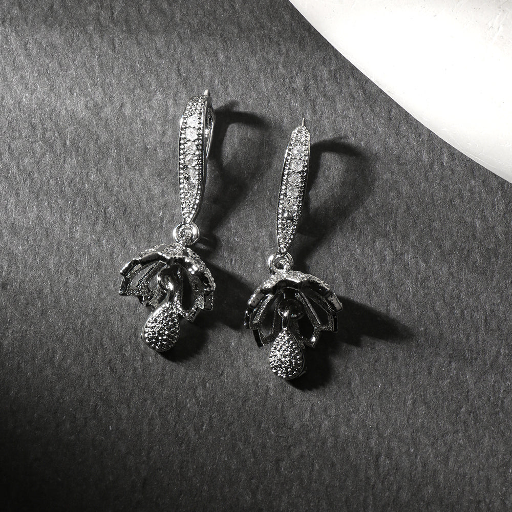 Nyra- Stone studded dangler earrings