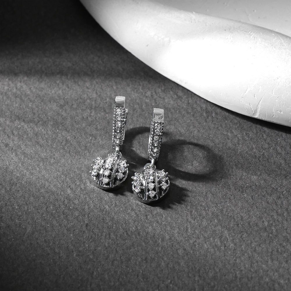 Zyra- Stone studded dangler earrings
