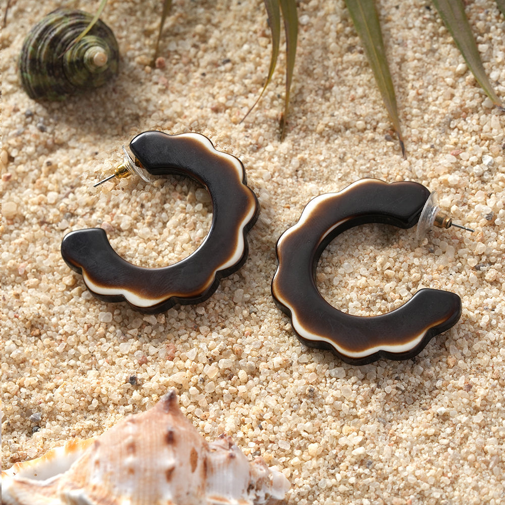 WildFlower- Wooden Stud Earrings