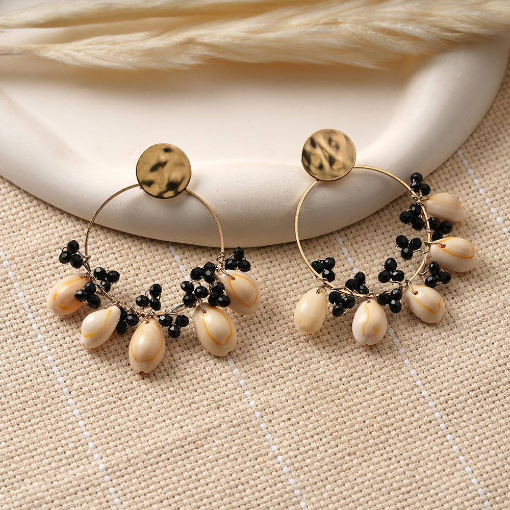 Bare Glow- Hanging pearl dangler earrings