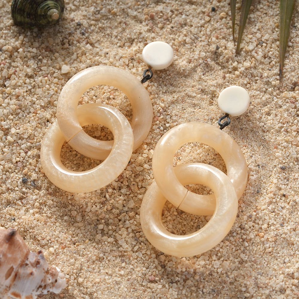 Ivory Link Earrings- Dangler Earrings