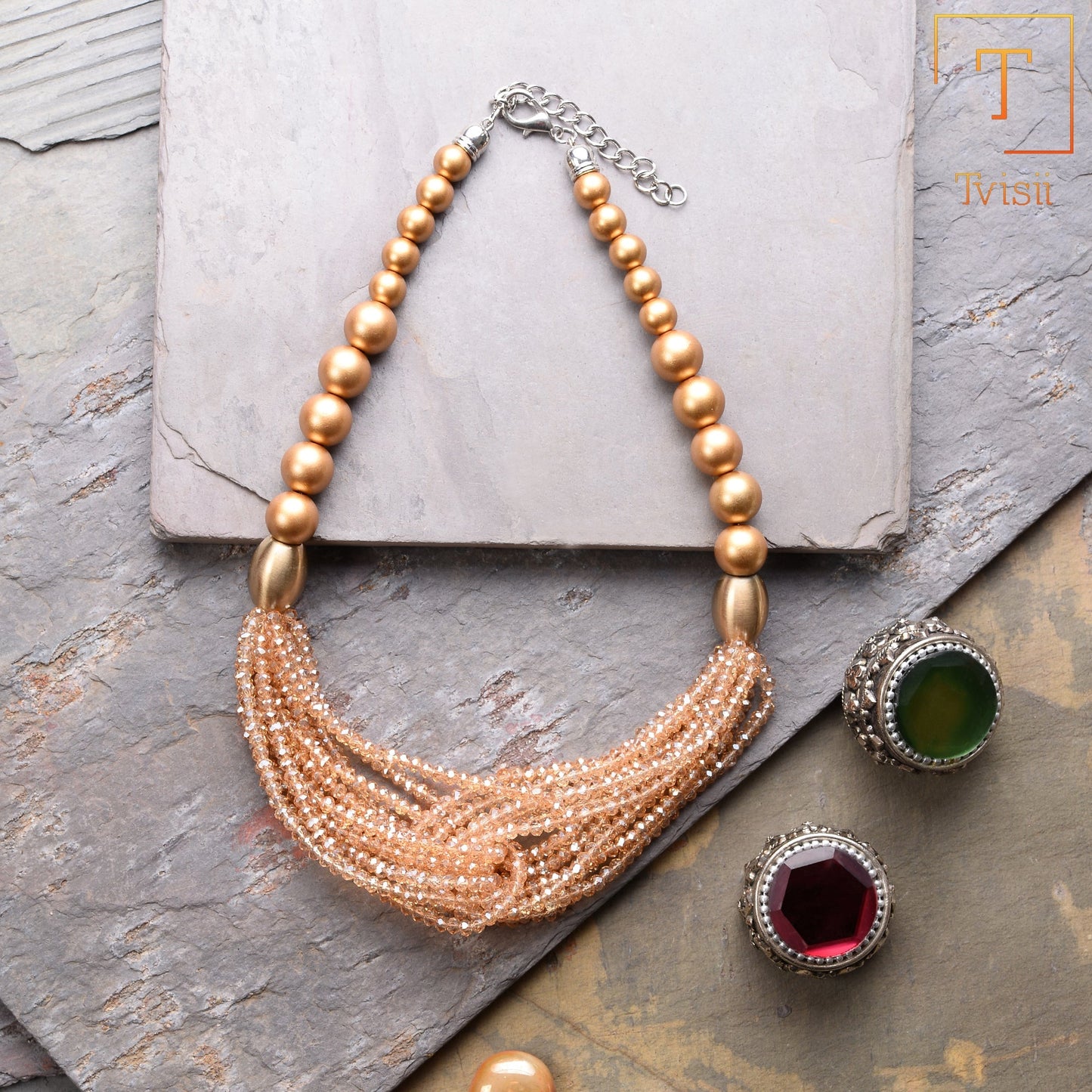 Colour Storm- Beaded Statement Neckpiece