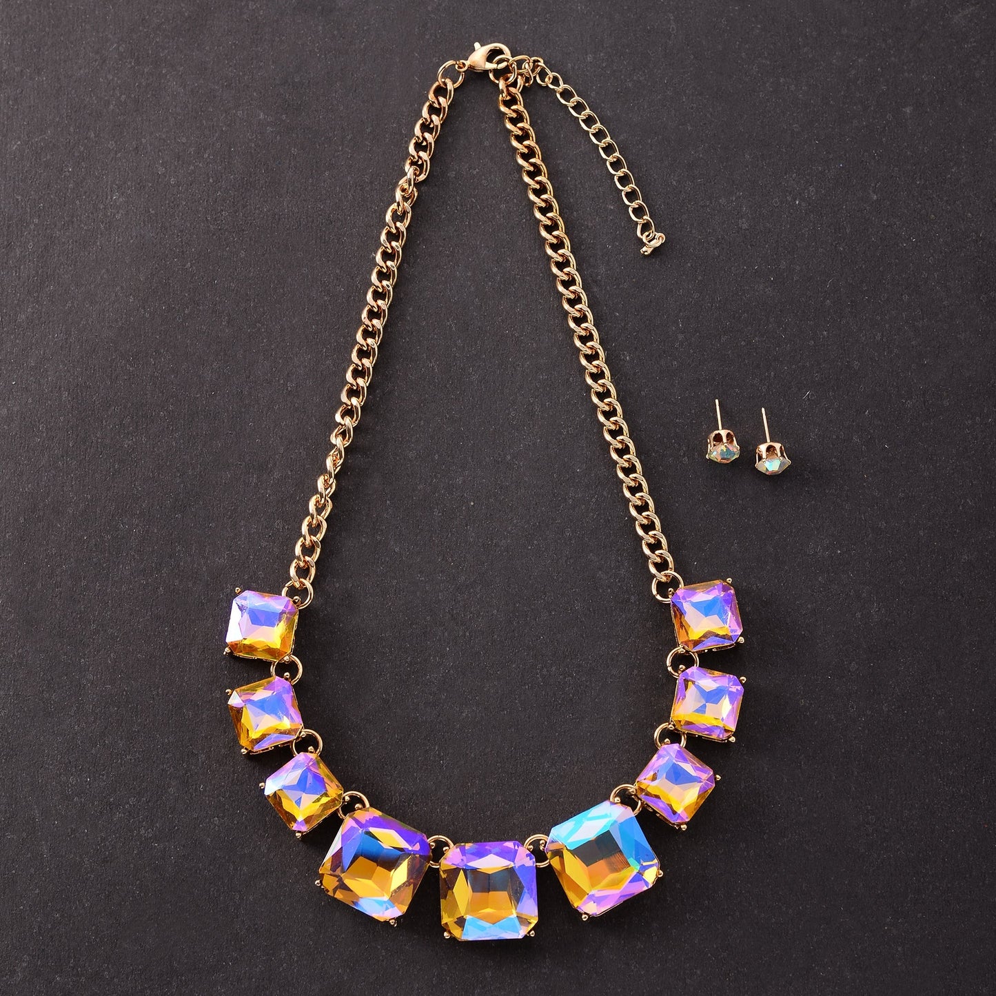 Dazzling Muse- Stone studded statement neckpiece(Multicolored)