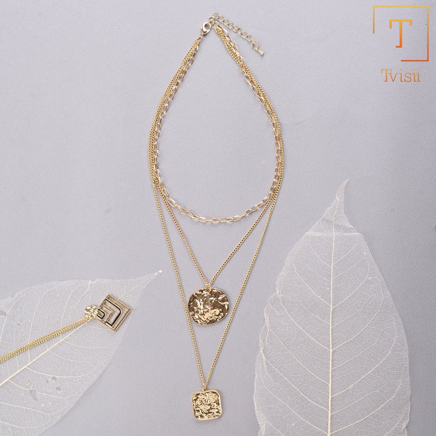 Sunbeam Layers- golden minimal layered necklace