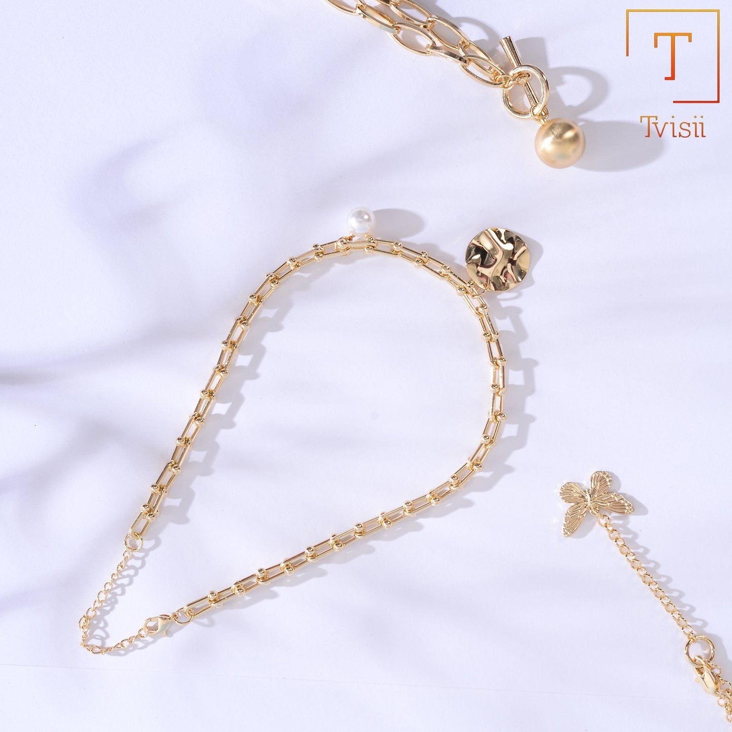 Sunkissed Layers- golden minimal layered necklace