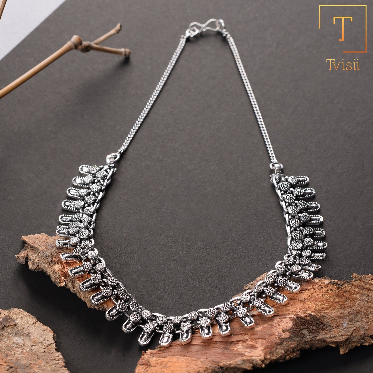 Manjula- Oxidised Necklace