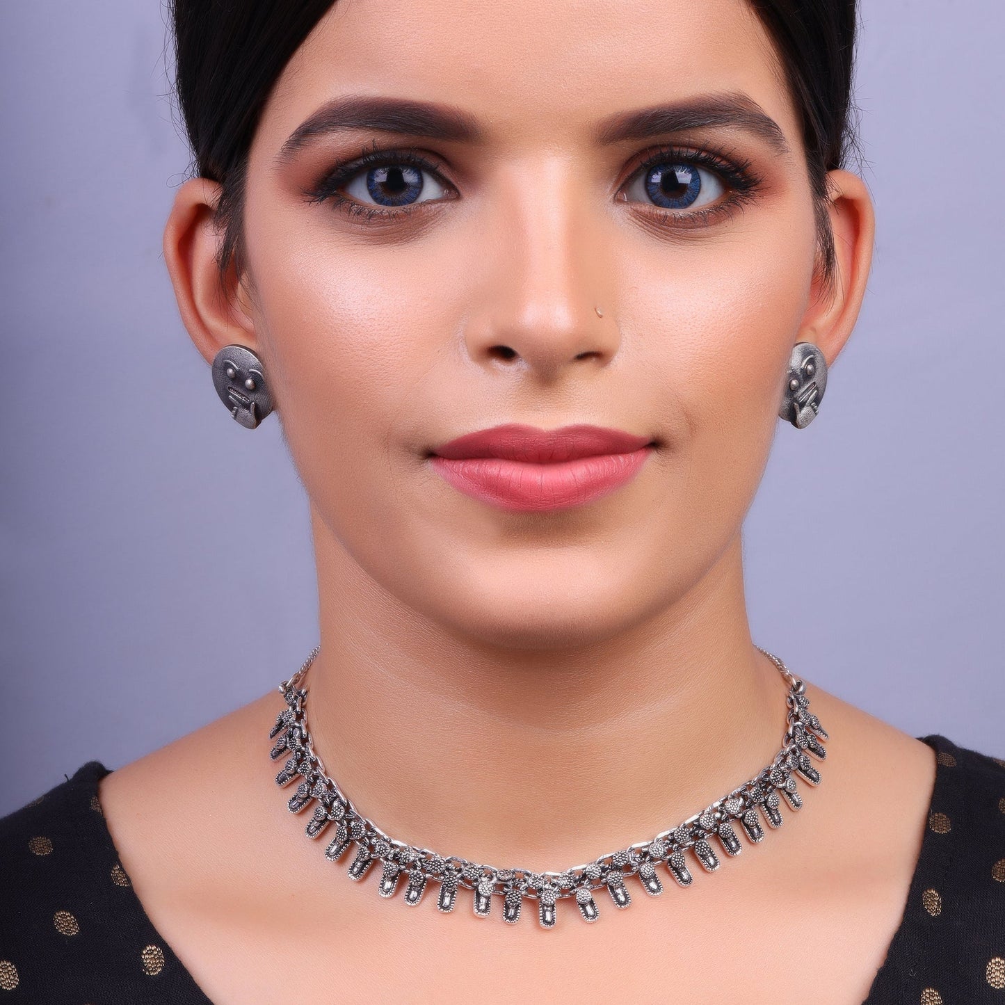 Manjula- Oxidised Necklace