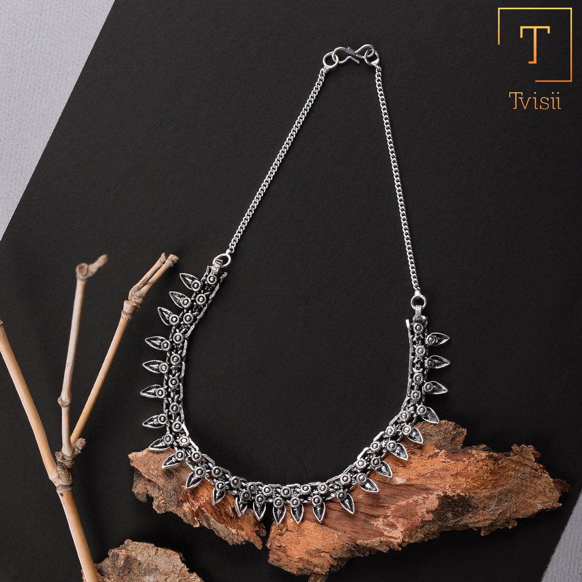 Rajhar- Oxidised Necklace