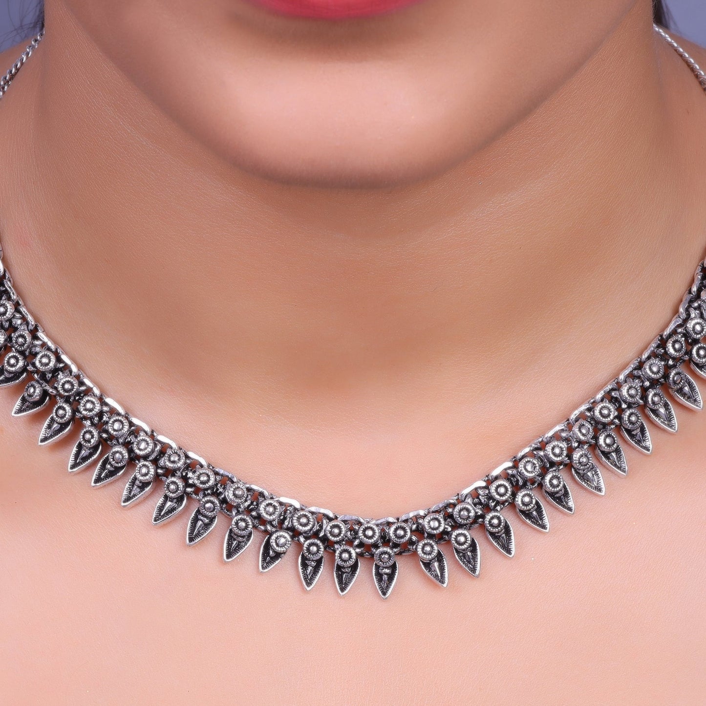Rajhar- Oxidised Necklace