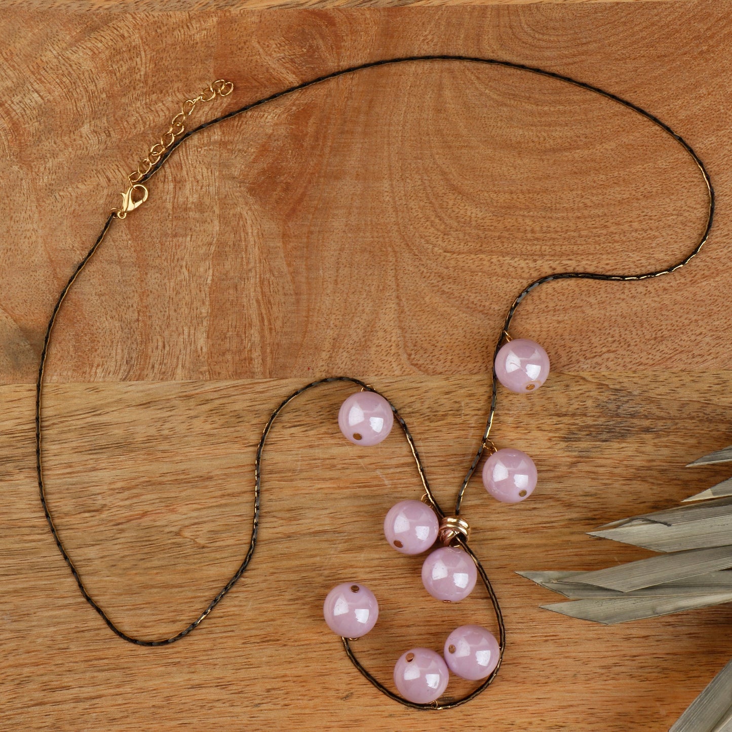 Golden Pop- Bead Studded Neckpiece