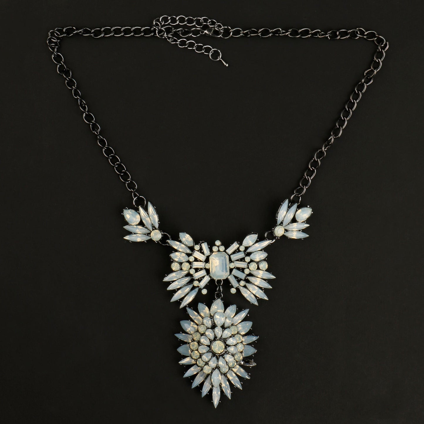 Formed Light- Stone studded statement neckpiece
