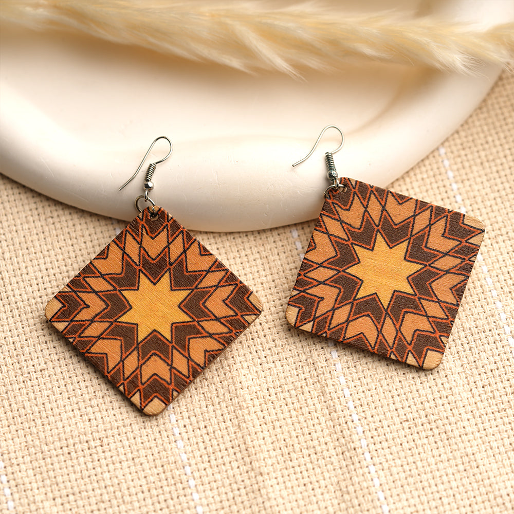 Amber Bloom- Colorful dangler earrings