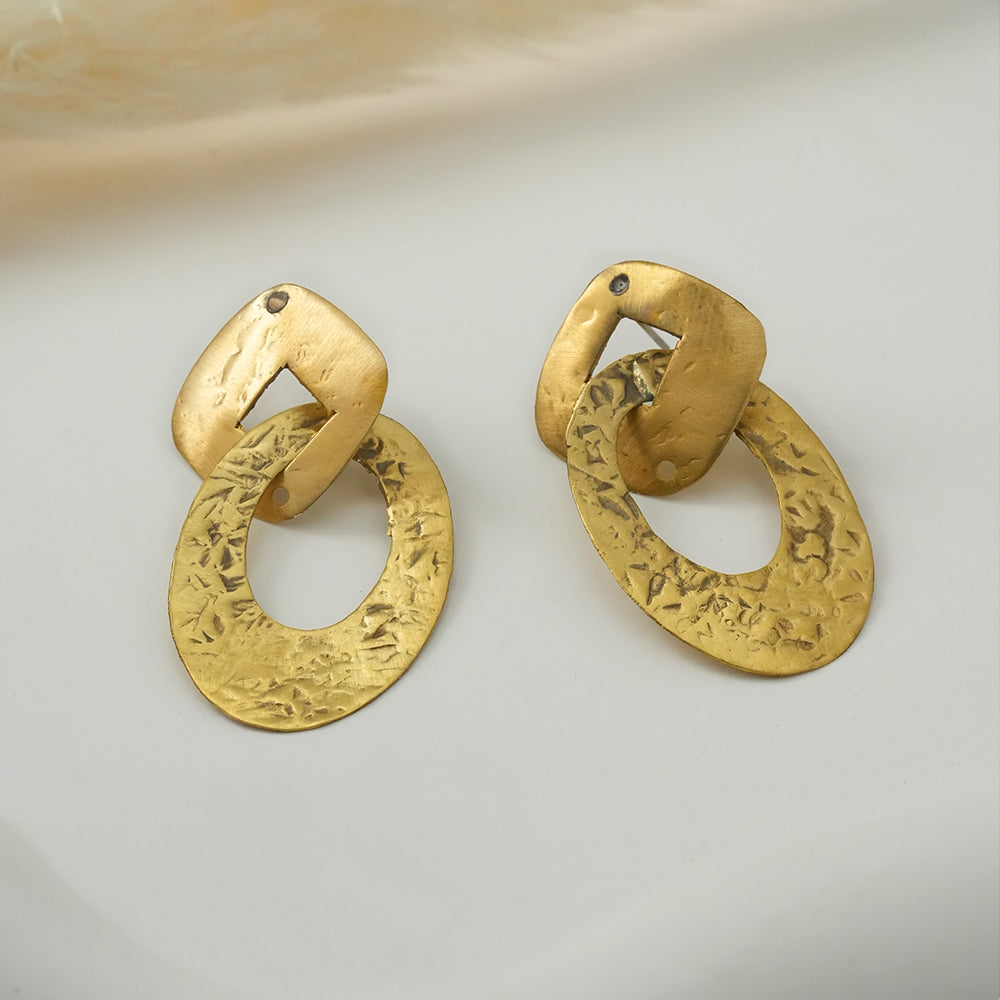 GoldLoop- Dangler Earrings