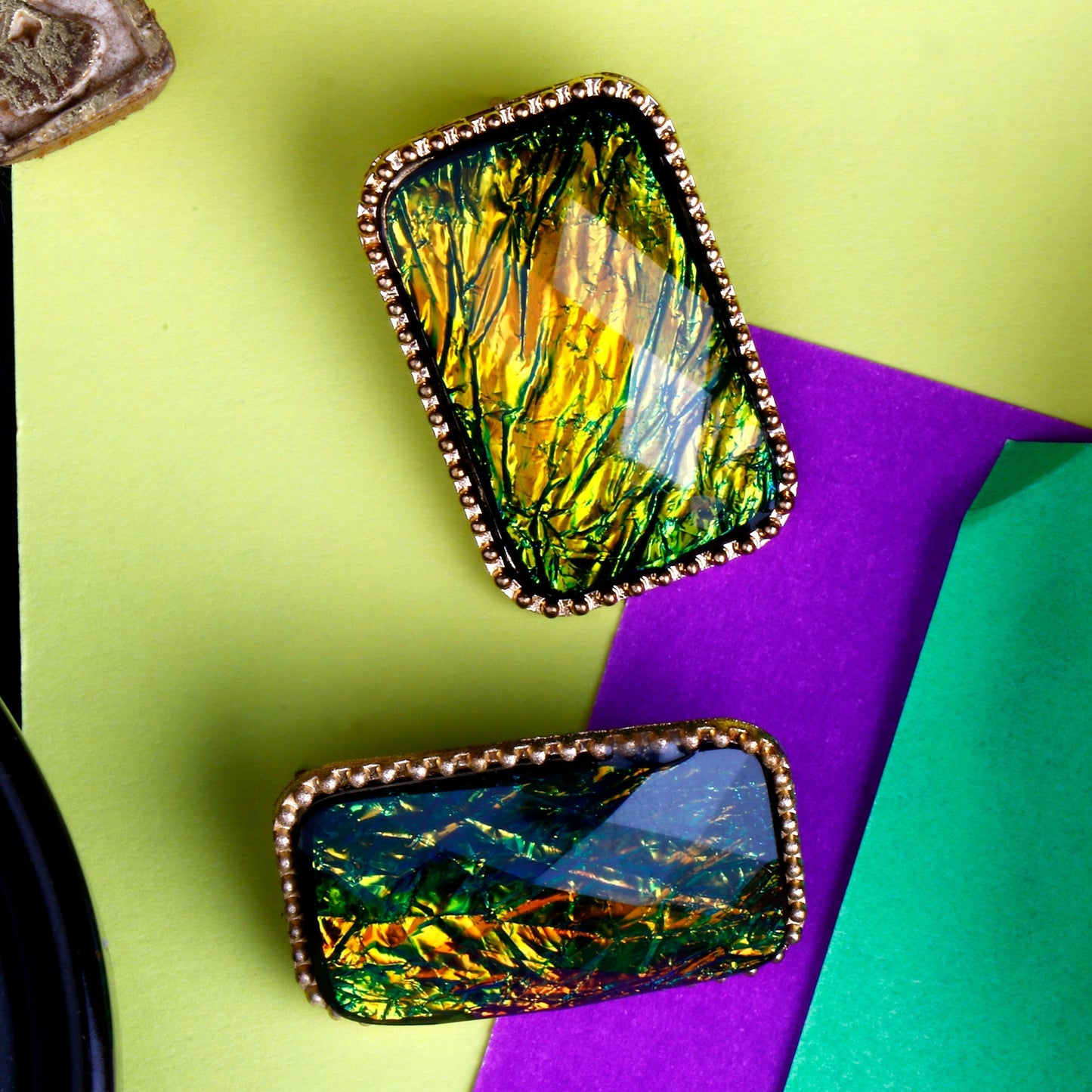 Sun Dance- Stone studded stud earrings