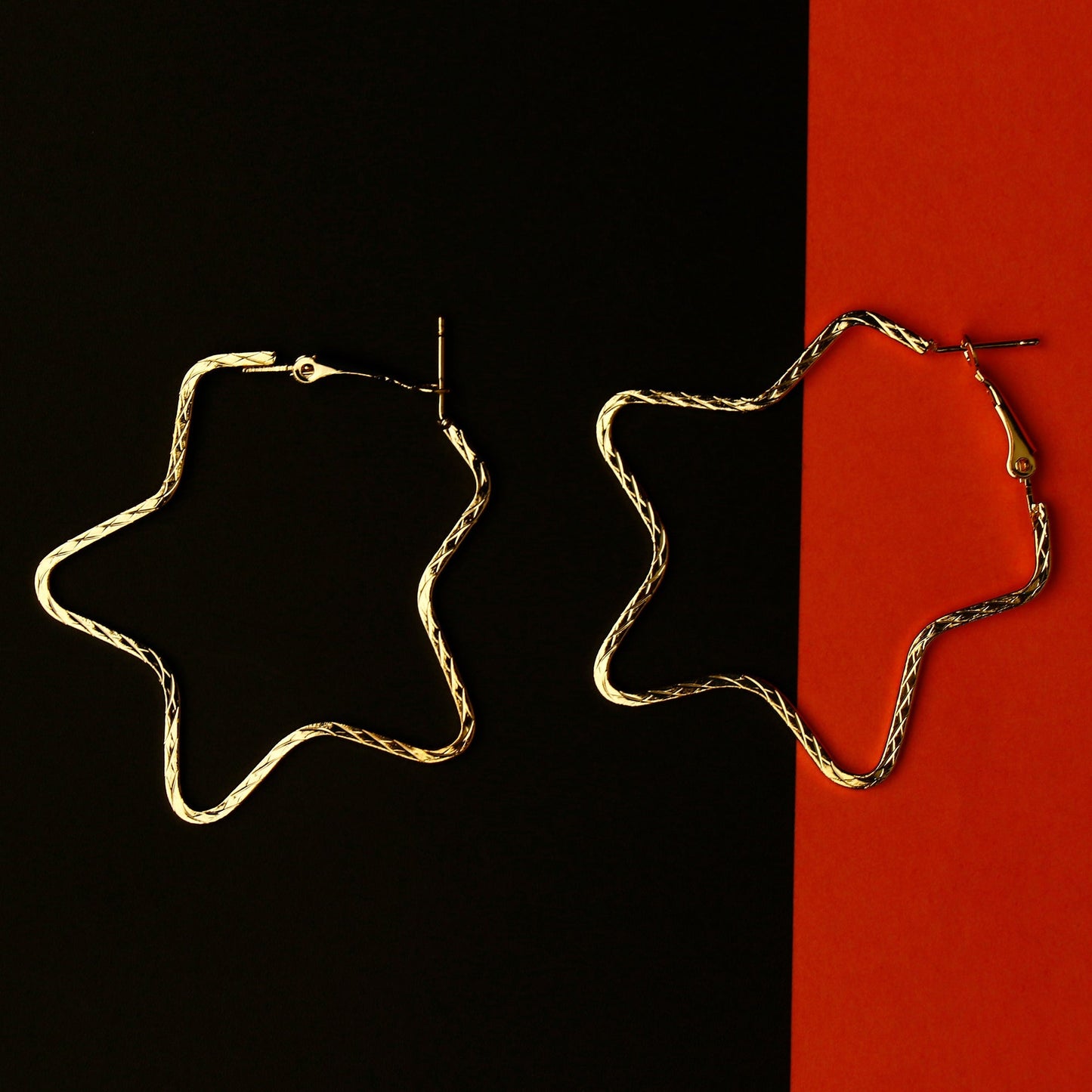You're a star- Star shaped hoop earrings