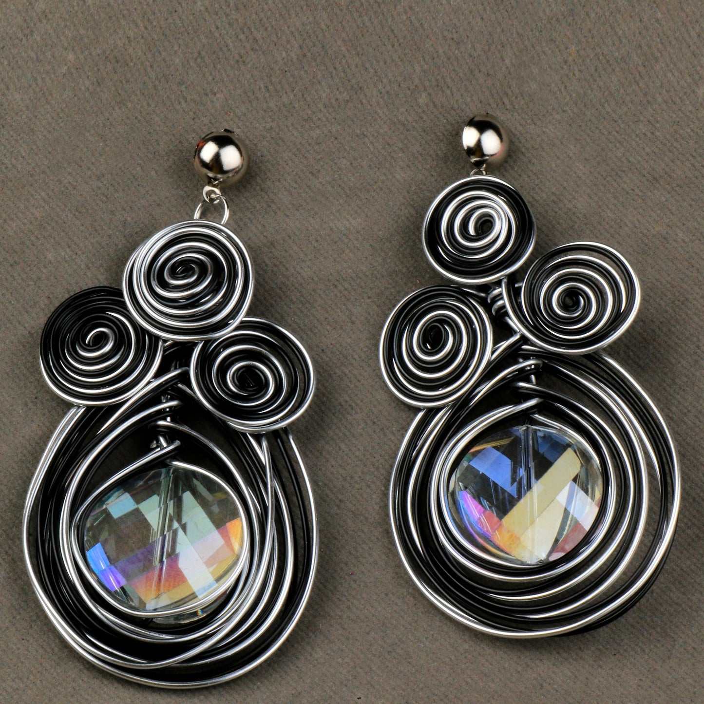 Crystal Core- Stone studded dsangler earrings