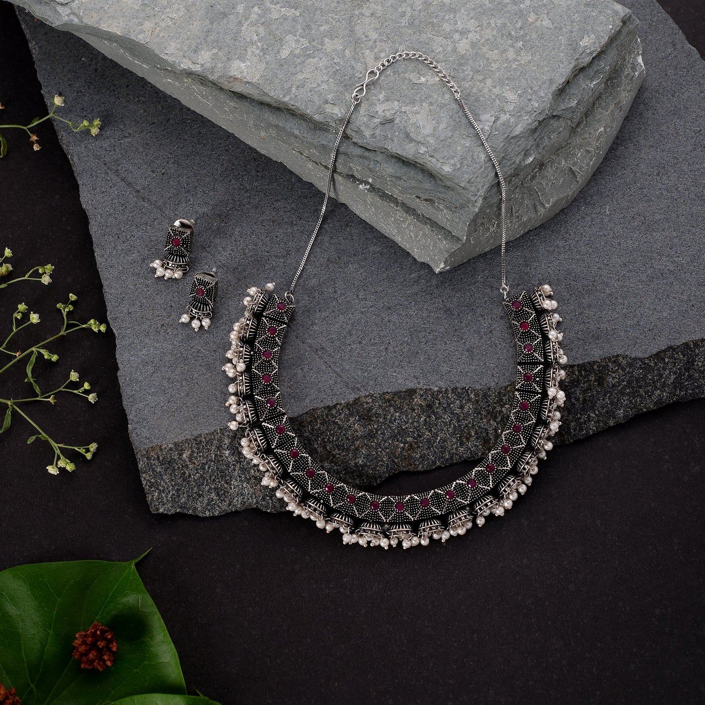 Alankrita- Oxidised Necklace Set